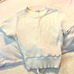 Garage cream top with tie in back